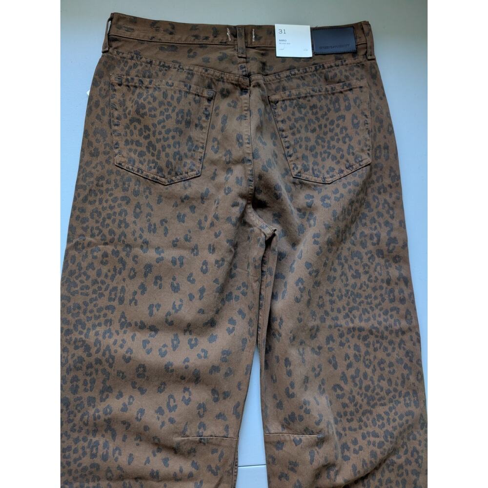 NWT Citizens of Humanity Miro Long Relaxed Jean Waist 34 Sepia Cheetah #7A617 - Picture 7 of 13